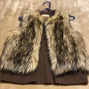 Michael Kors Fur Lined Sweater Vest